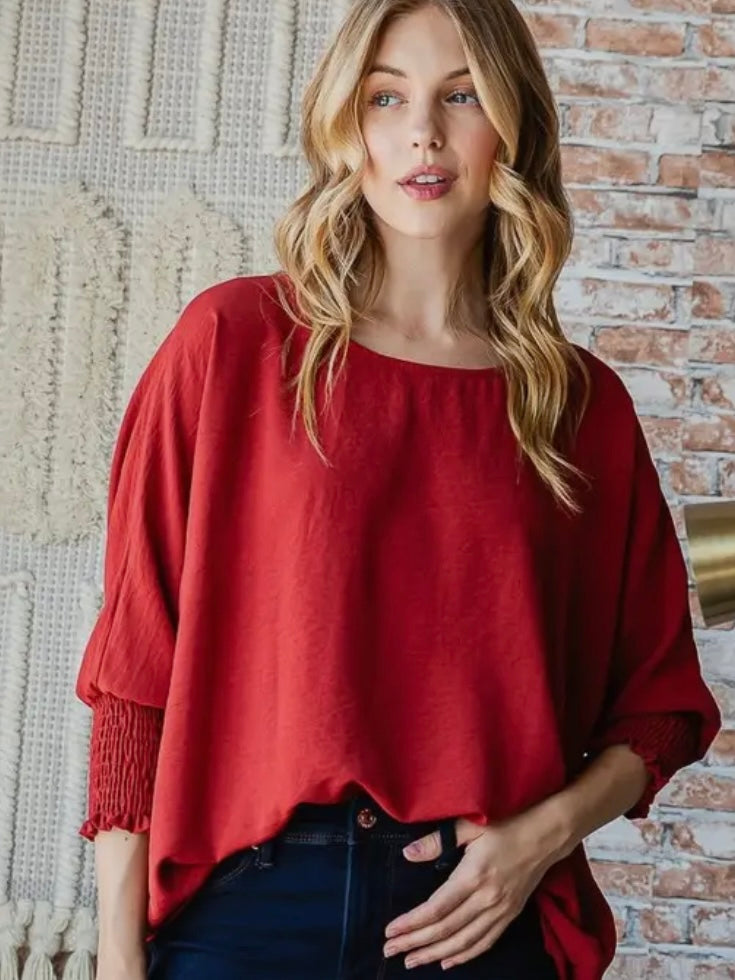 Smocked Rust Top