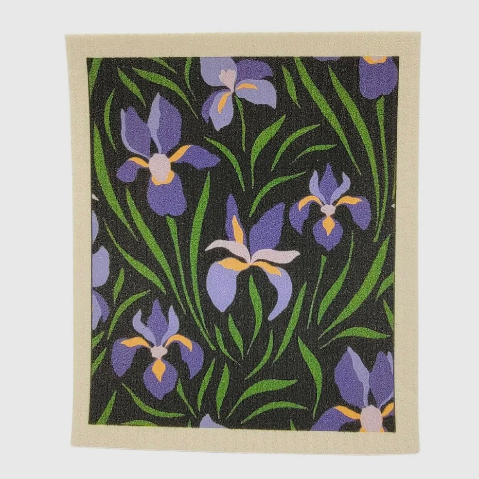 Purple Lily Swedish Dishcloth