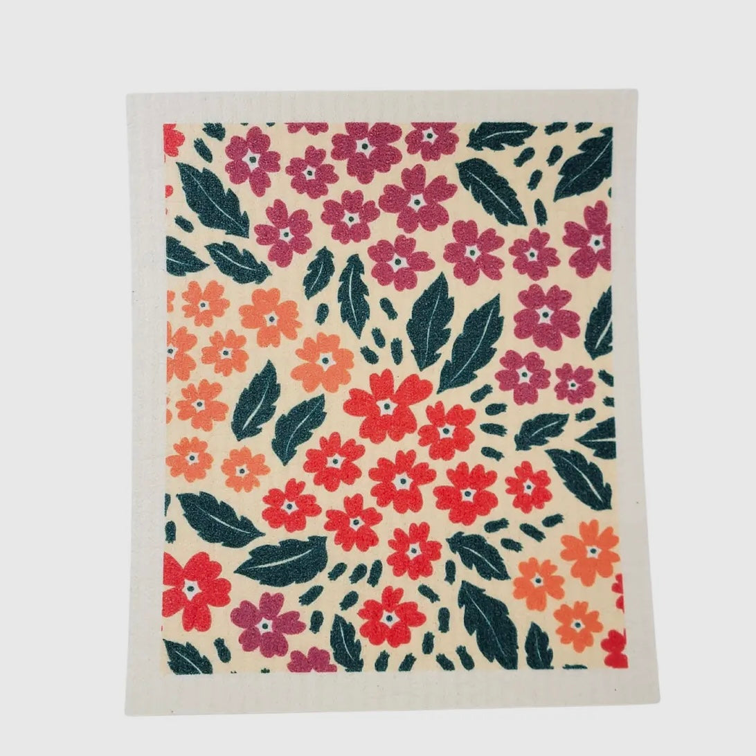 Summer Flower Swedish Dishcloth