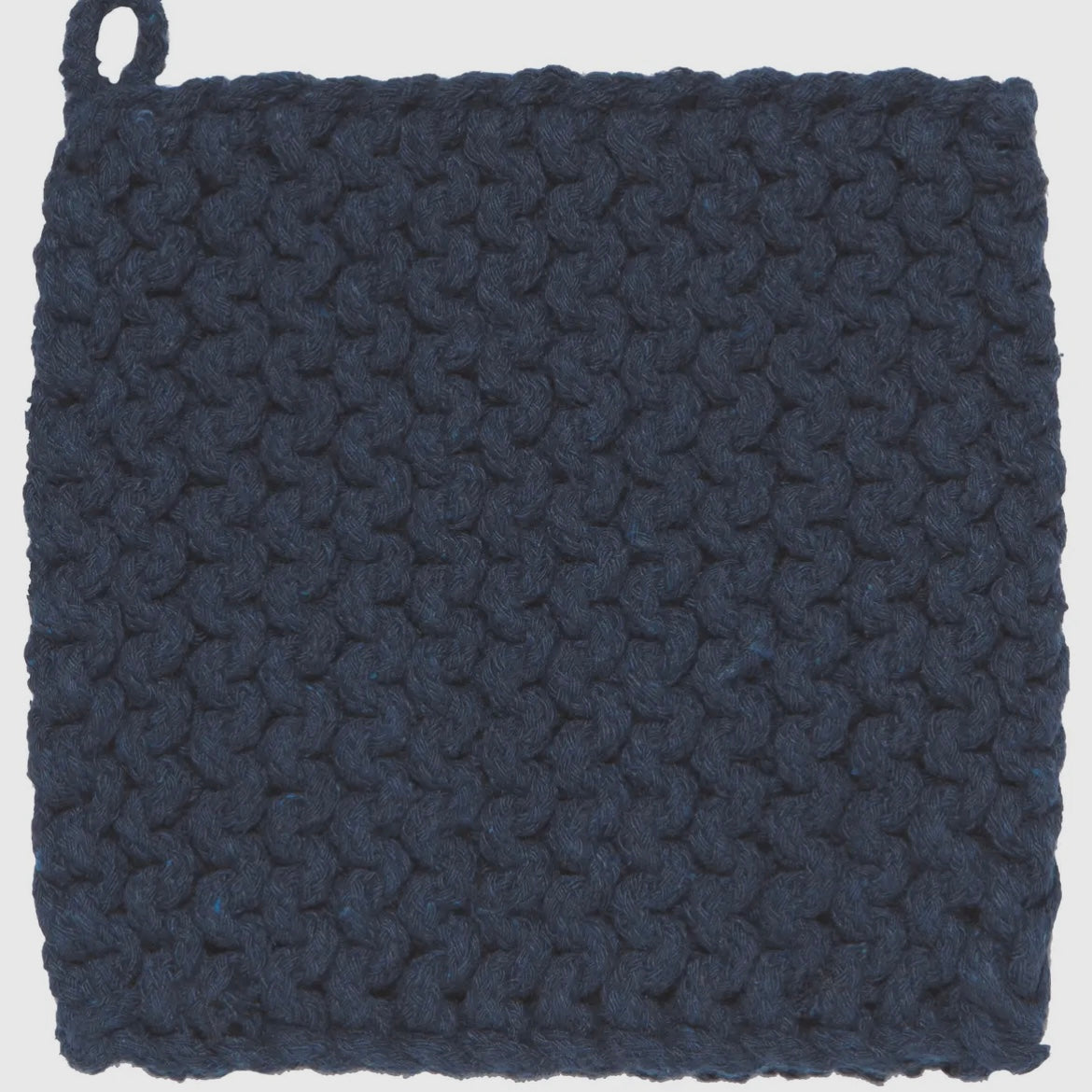 Navy Knit Potholder