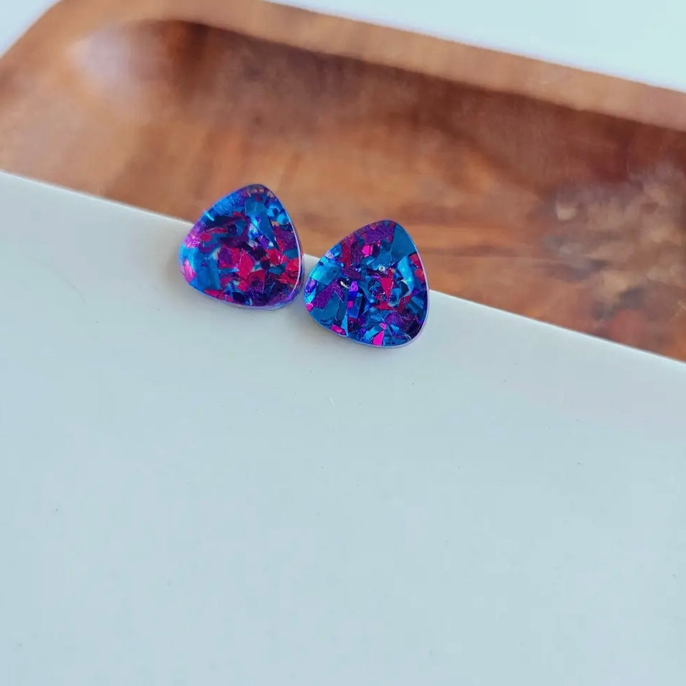 Purple Gemma Studs