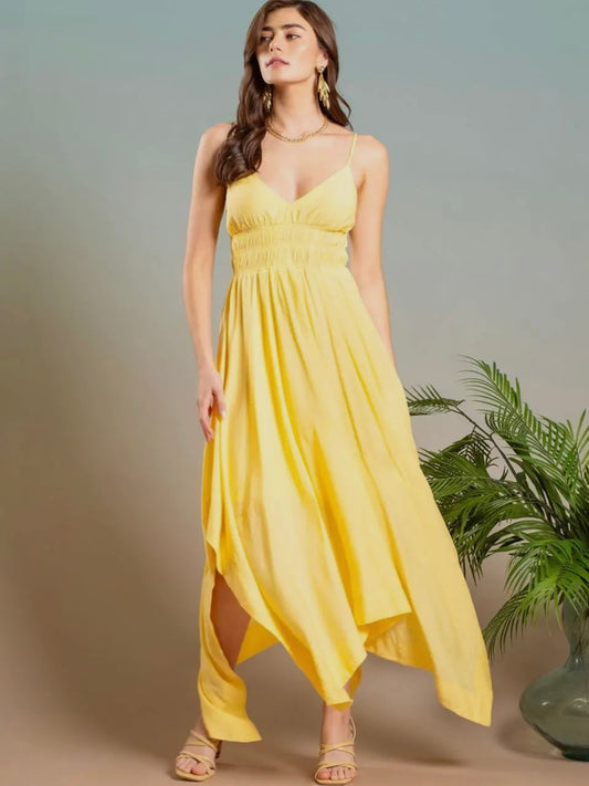 Yellow Handkerchief Dress