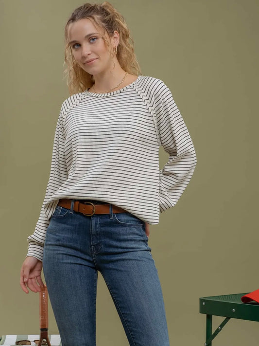 Striped Raglan Top