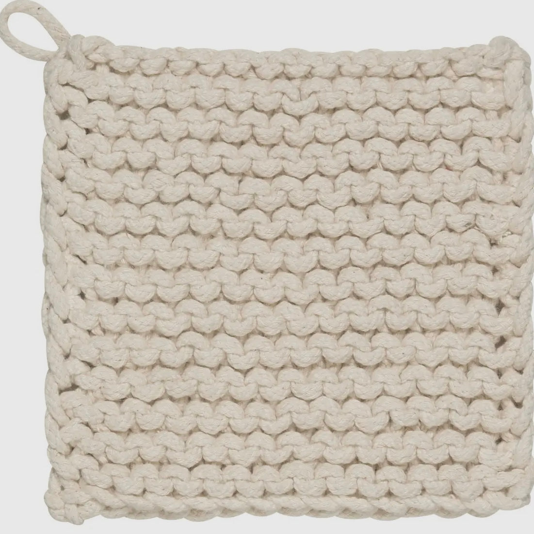 Ivory Knit Potholder