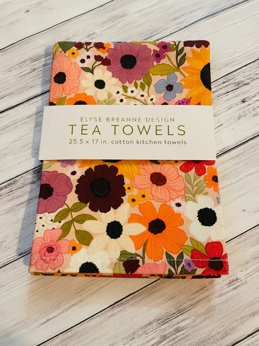 Rainbow Garden Tea Towels