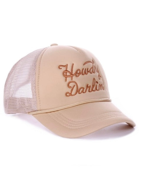 Howdy Darlin Trucker Hat - Ash Mocha