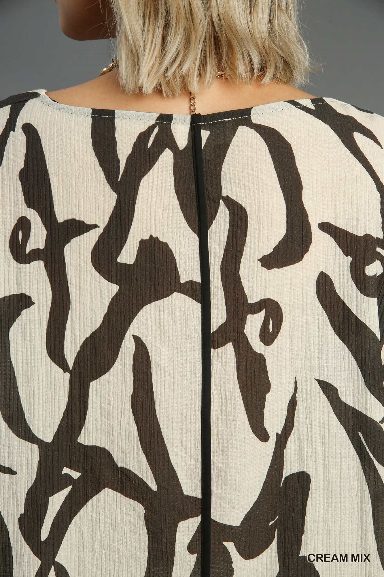 Cream Abstract Top