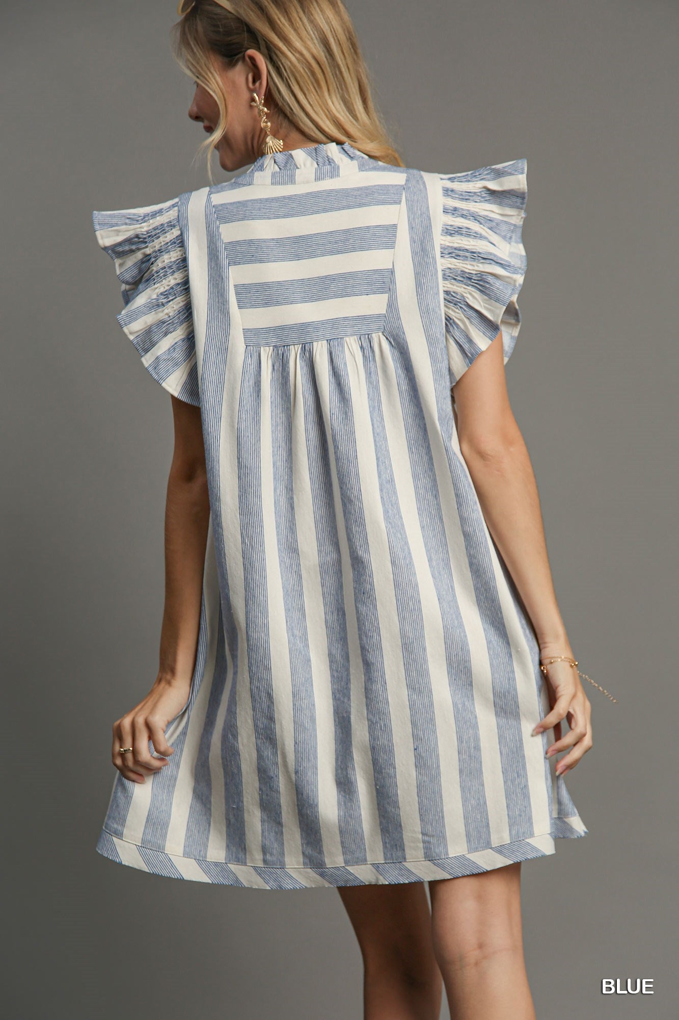 Blue Striped Dress