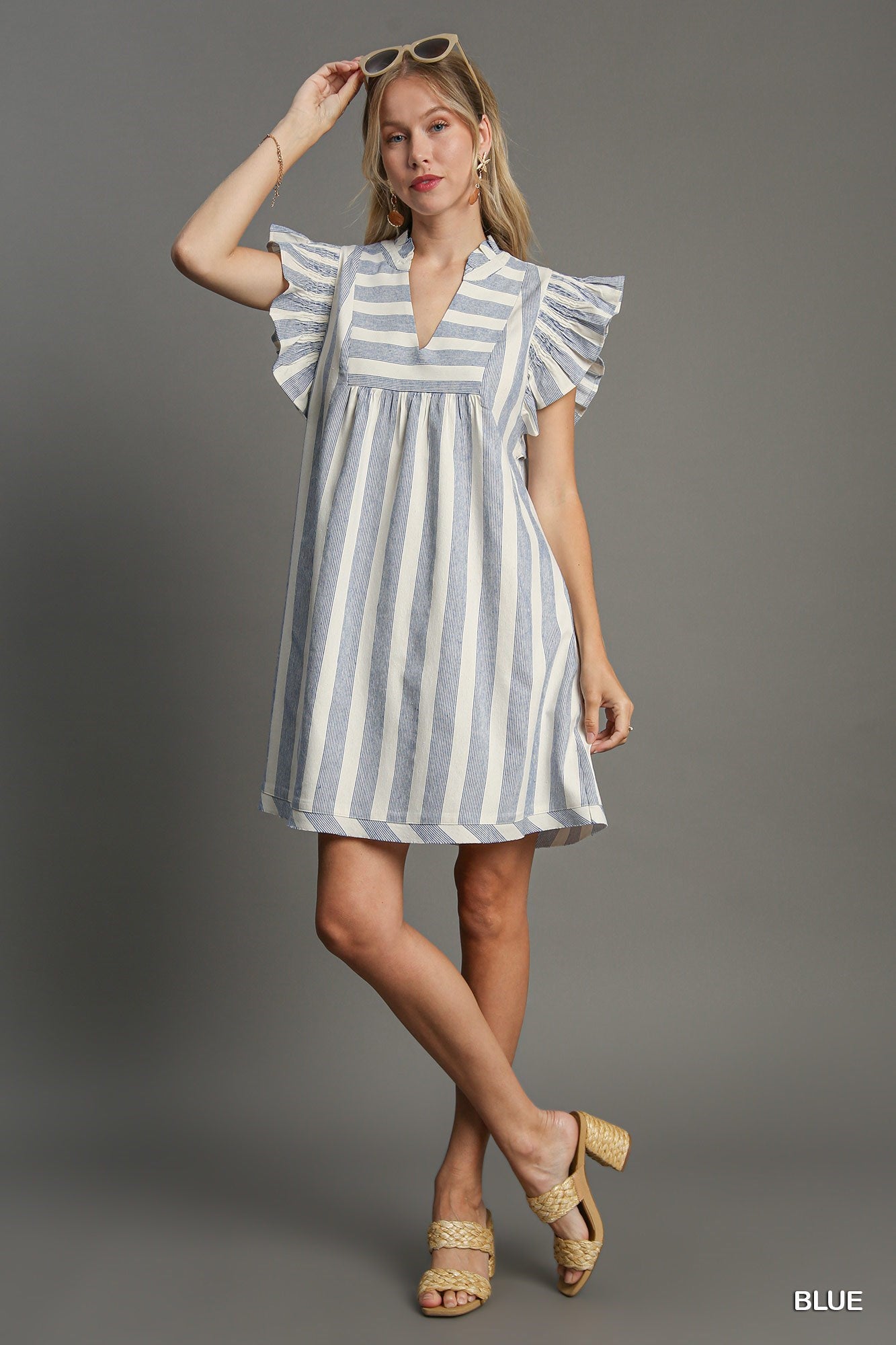 Blue Striped Dress