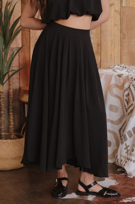 Black Pleated Skirt