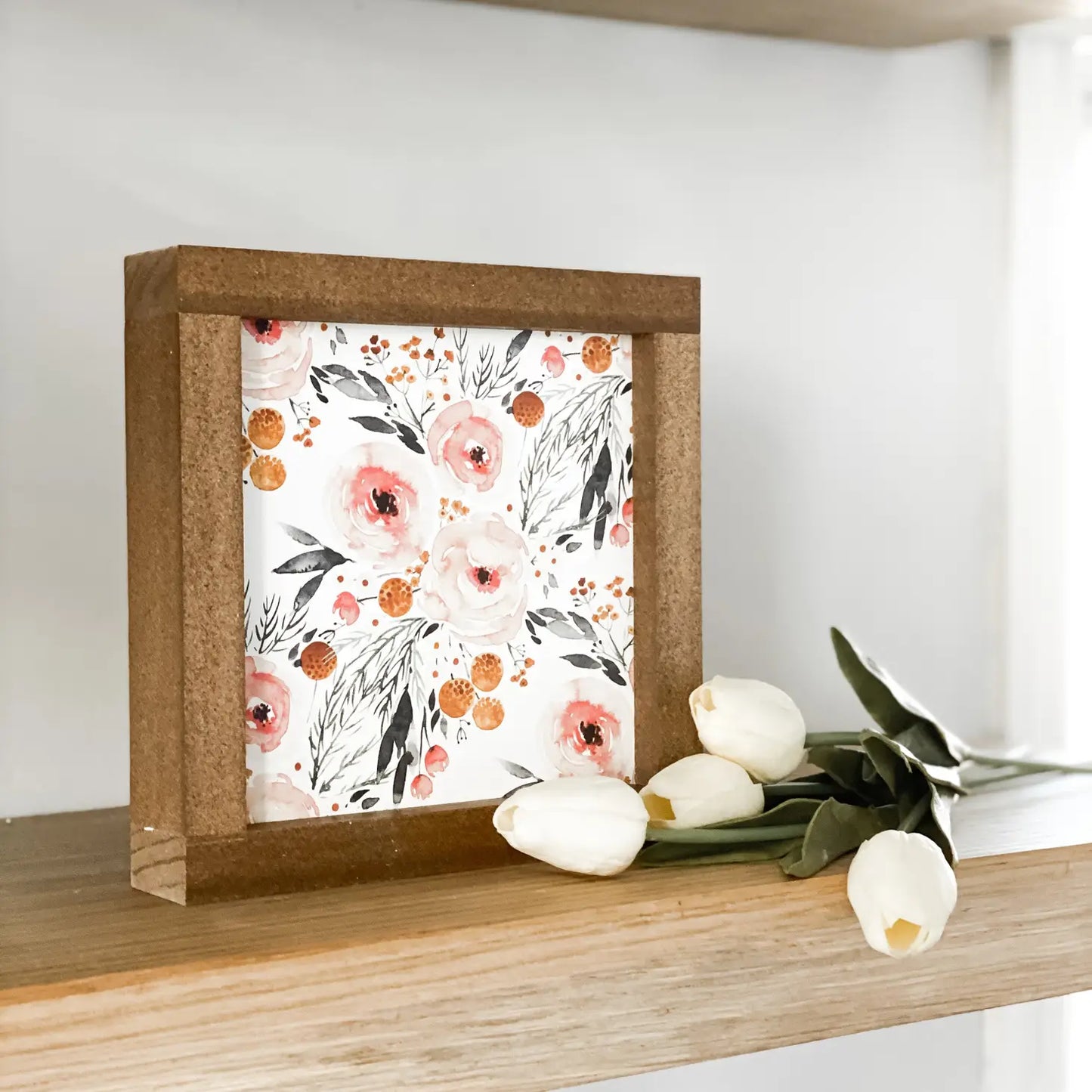 White Floral Mini Frame