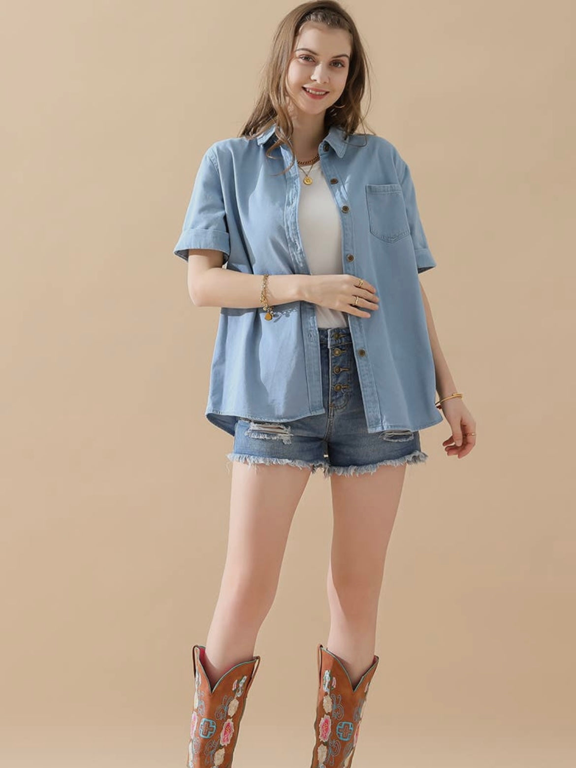 Denim Button Up