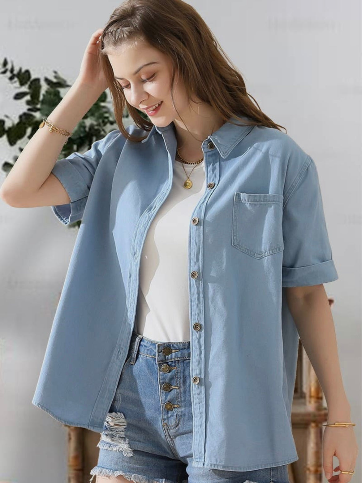 Denim Button Up