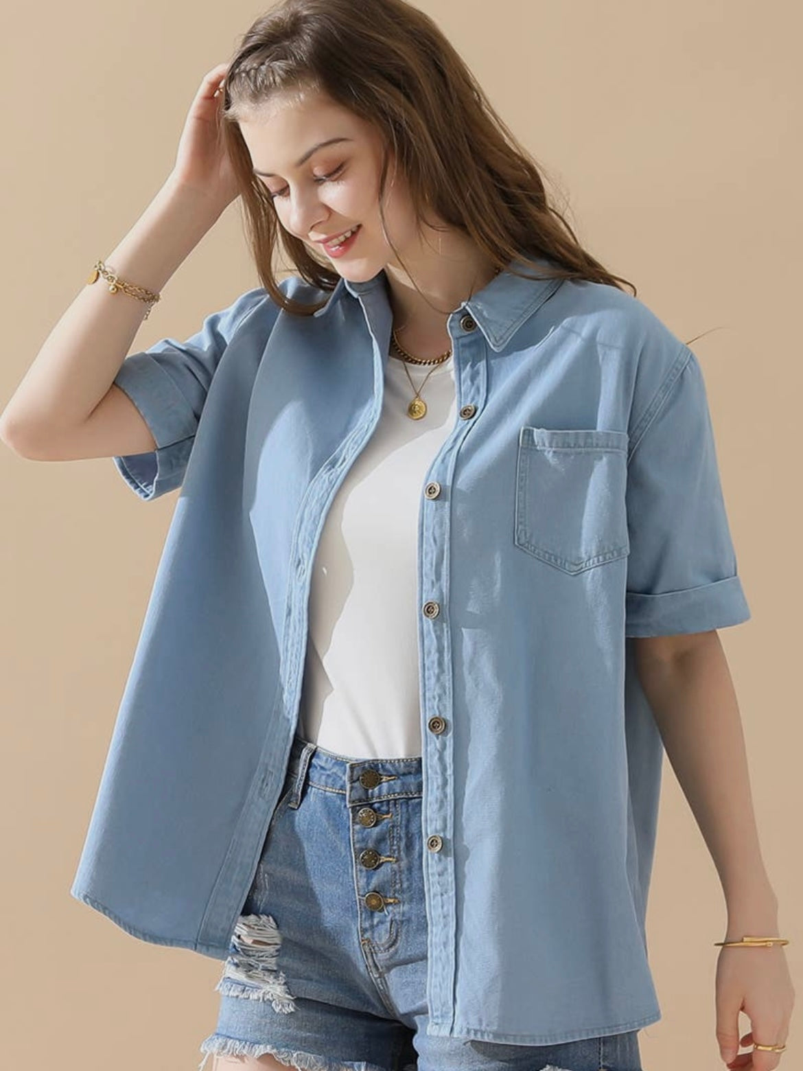 Denim Button Up